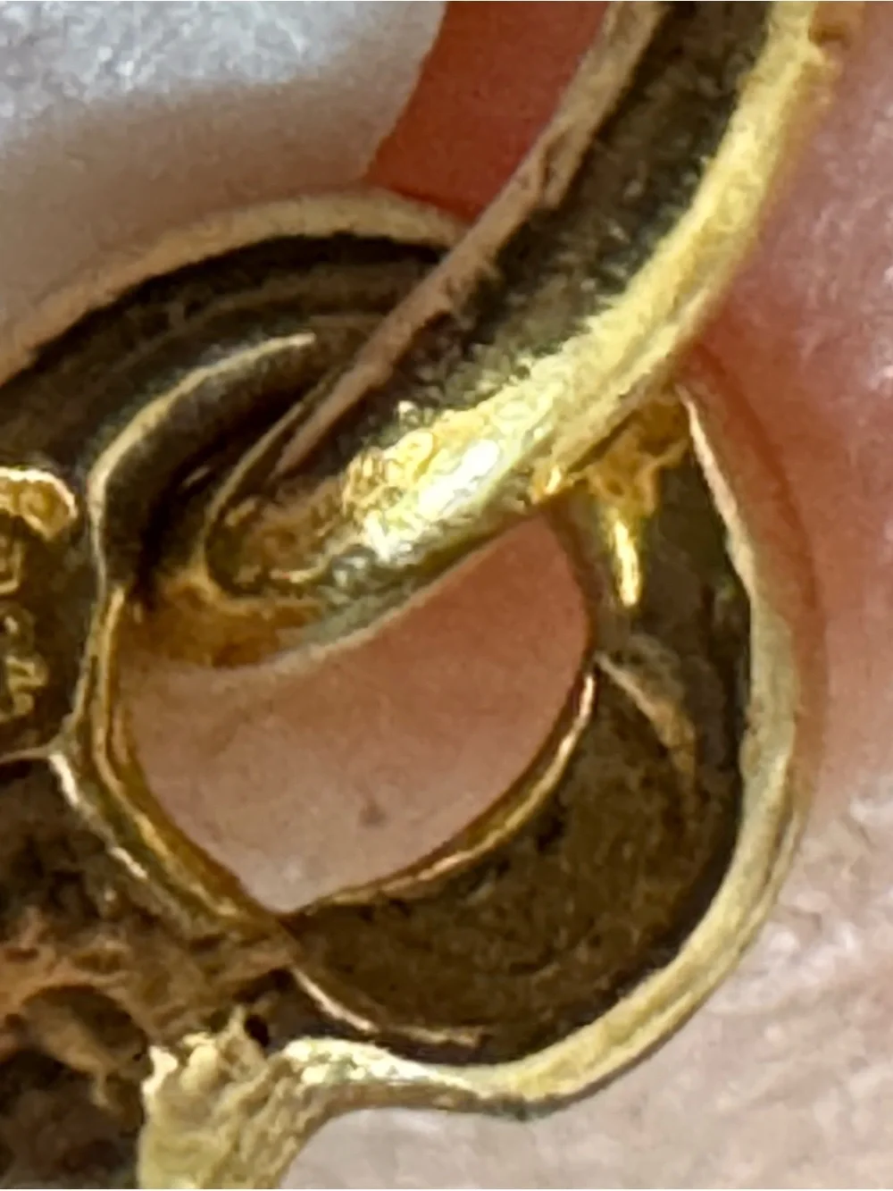 14k stamped acid tested Gold-Tone Ornate Filigree Boat Pendant Necklace Charm
